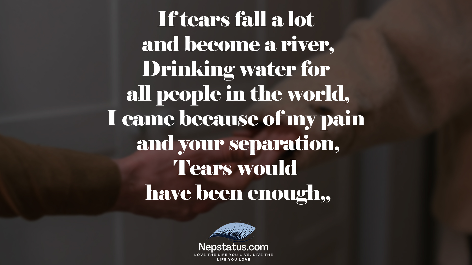 If tears fall a lot :- fb qoutes