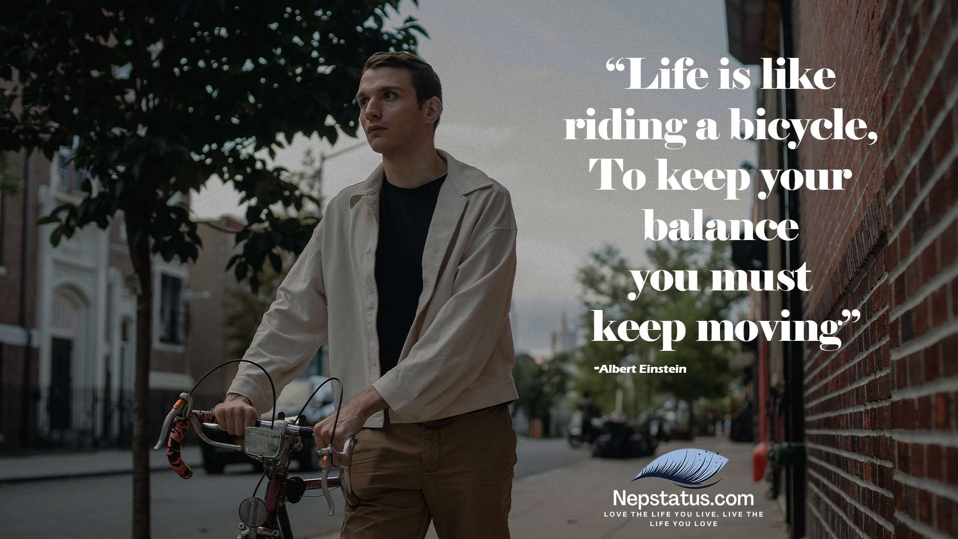 Life is like riding a bicycle : Daily motivational quotes